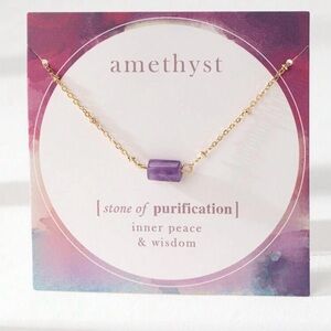 ⭐️Gold and Purple Amethyst Necklace